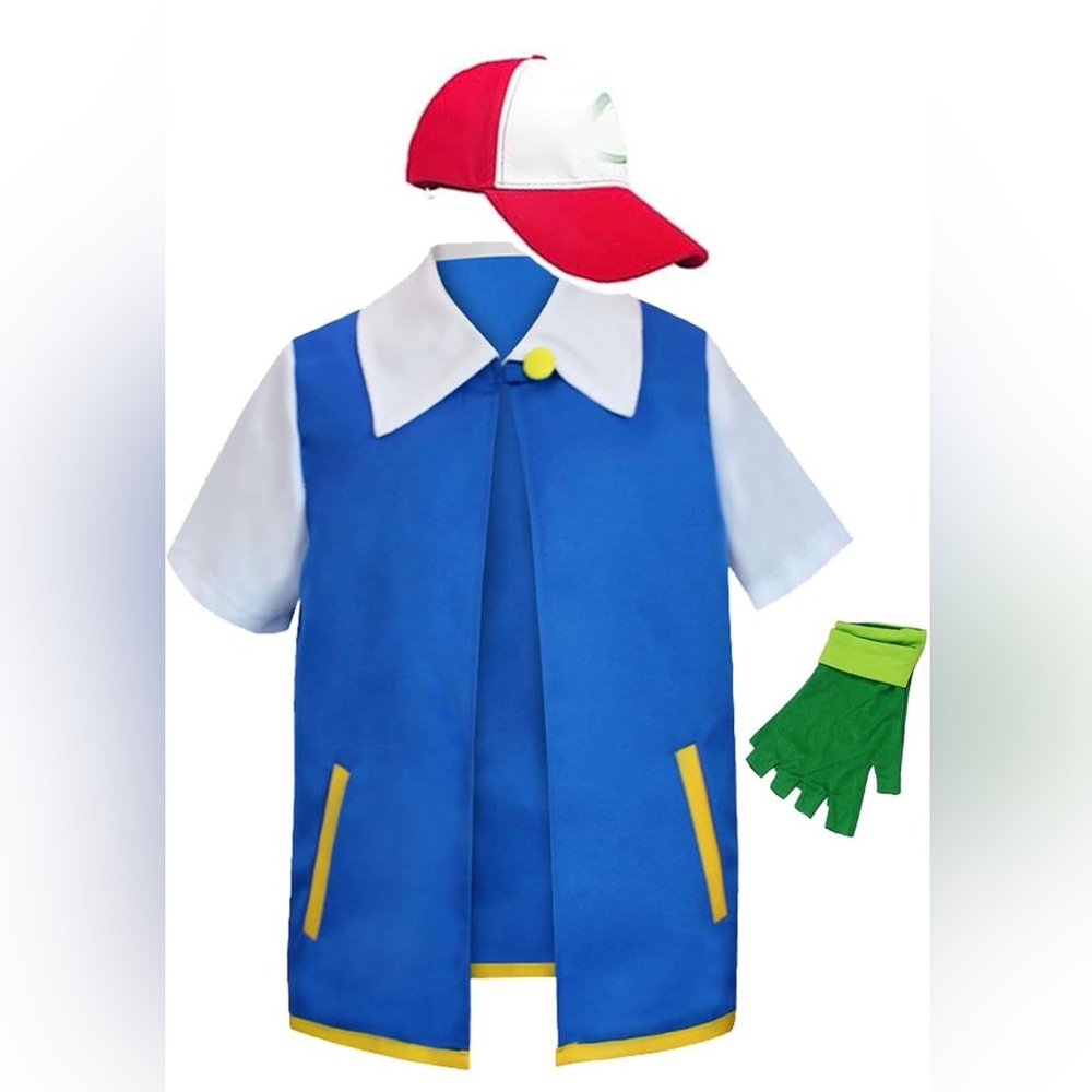 Adult Hoodie Jacket Gloves Hat Sets for:
ASHER - POKÉMON Costume - Size  XXL